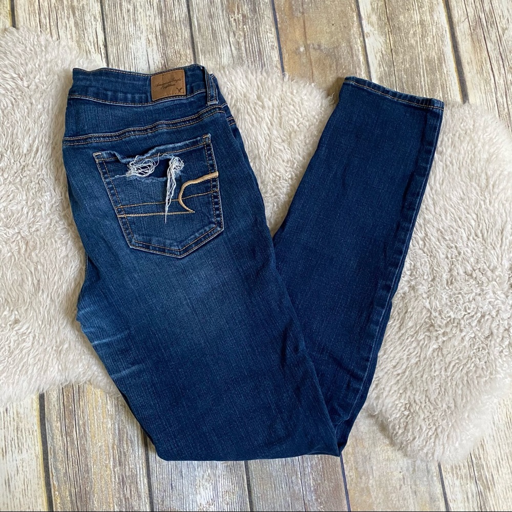 American Eagle Distressed Super Stretch Jeggings - Picture 2 of 11